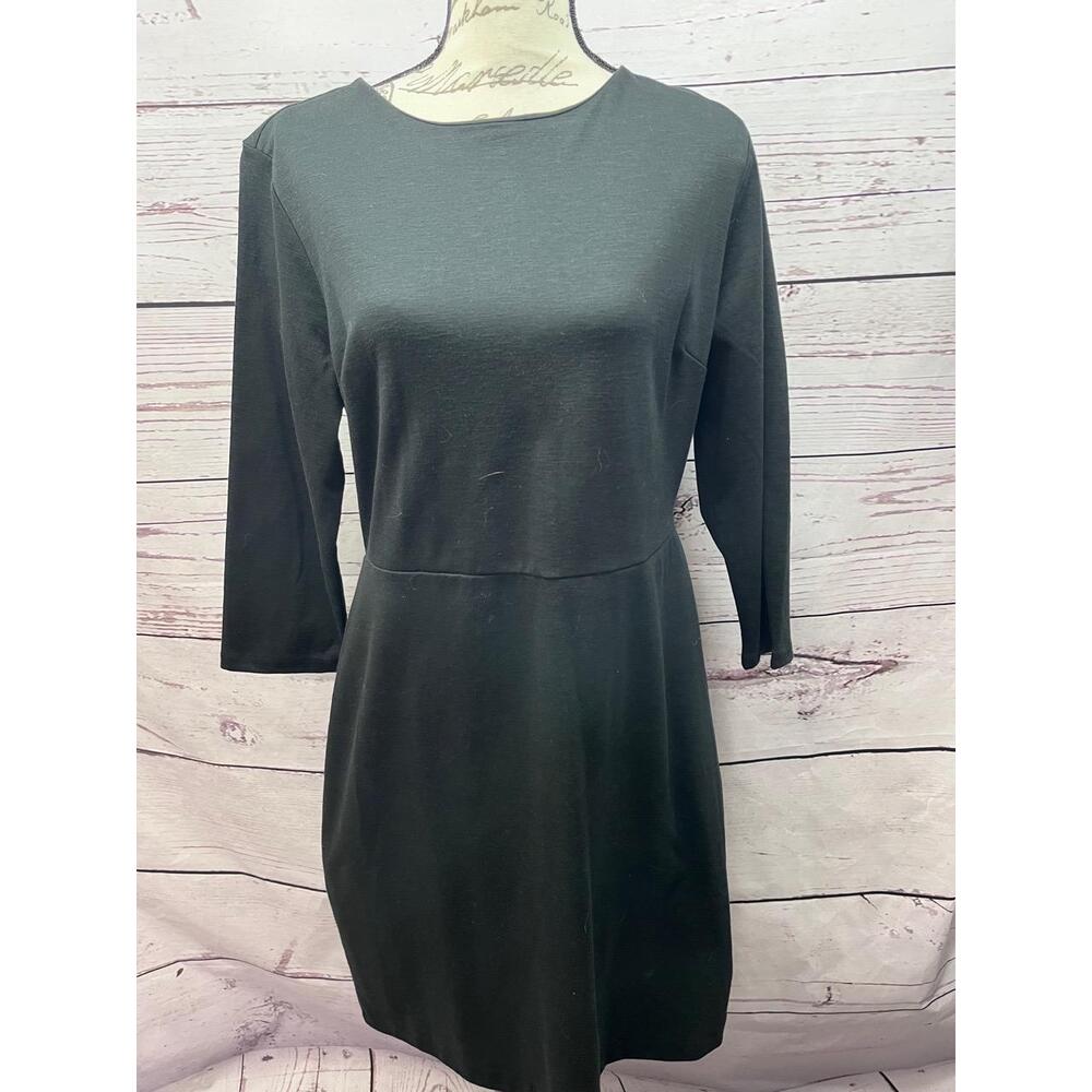 NWT Old Navy Black Dress Zip Up Back 3/4‎ Sleeves Large